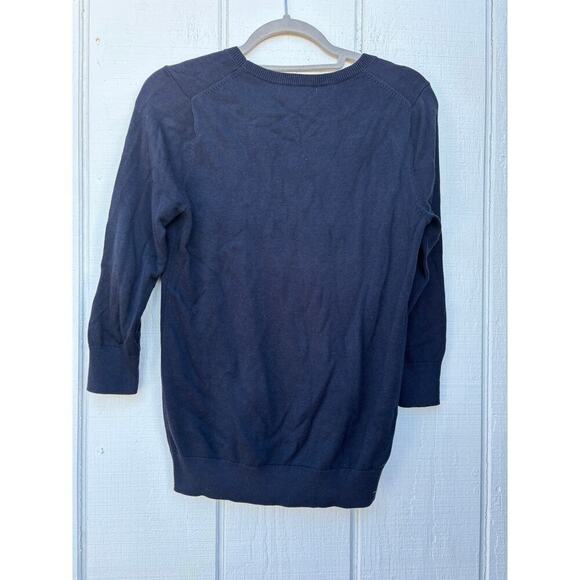 Banana Republic Sweater, Anchor on Navy Blue, Nautical, Coastal, Sz S - Picture 2 of 3